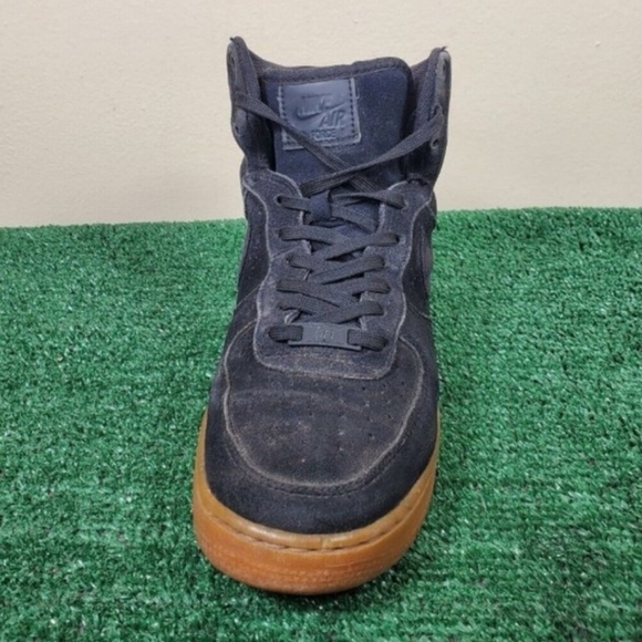 Nike Air Force 1 07 LV8 Suede Men's Black High Tops Gum Sole - Picture 8 of 11
